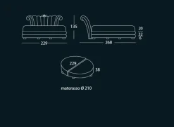 Letto classico con giroletto Letto principe luxury italia Md work a prezzo scontato