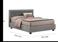 Letto classico con giroletto Chloe V&nice a prezzo scontato