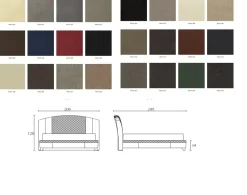 Letto classico Letto luxury in pelle Md work con un ribasso del 30%