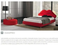 Letto design con contenitore Kiss Nefi a prezzo ribassato
