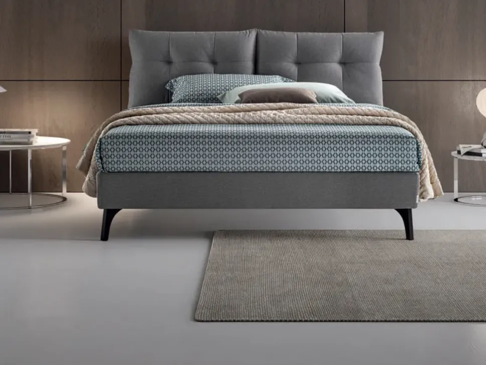 Letto design con contenitore Loren Oggioni a prezzo ribassato