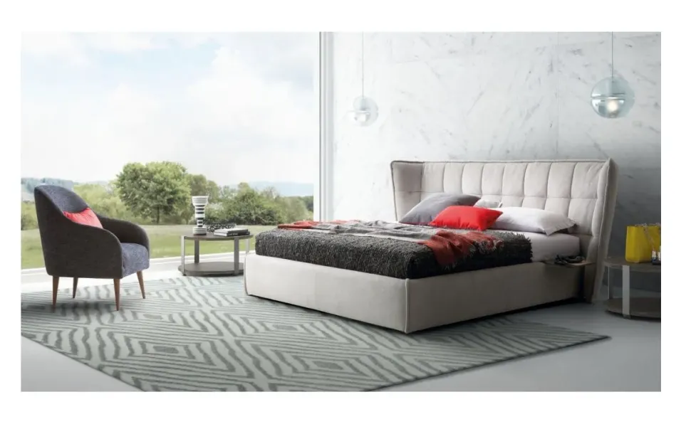 Letto design con contenitore Aspen Le comfort a prezzo scontato
