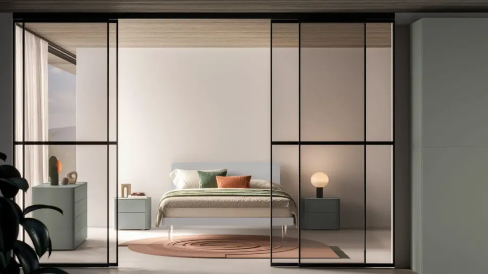 Letto design con gambe Letto matrimoniale modello larissa Orme a prezzo ribassato