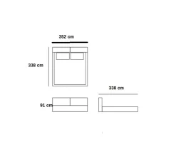 Letto design Letto con materasso 3metri x 3 metri maxi king Md work con uno sconto del 43%