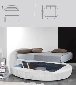 Letto design Letto rotondo con contenitore con un ribasso del 55%
