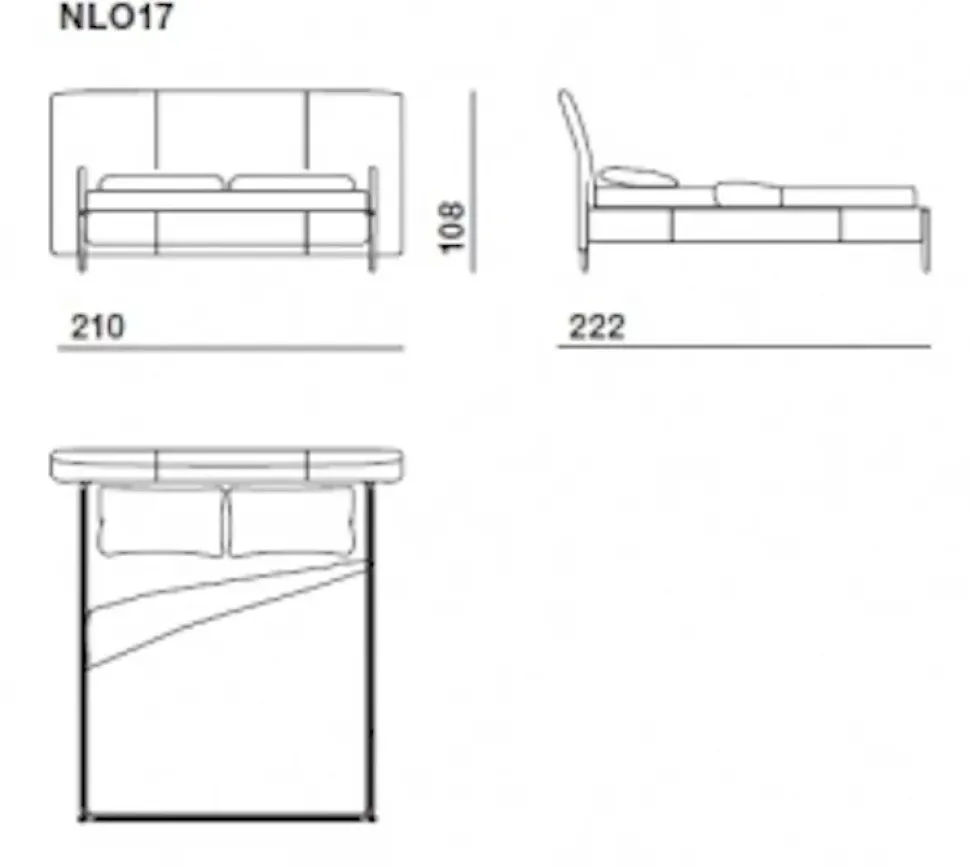 Letto design Nick Molteni & c con uno sconto del 50%