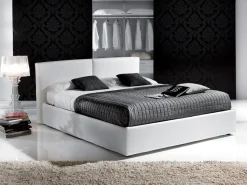 Letto imbottito con contenitore Porto Artigianale a prezzo ribassato