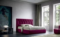 Letto imbottito con contenitore Hamilton Felis a prezzo scontato