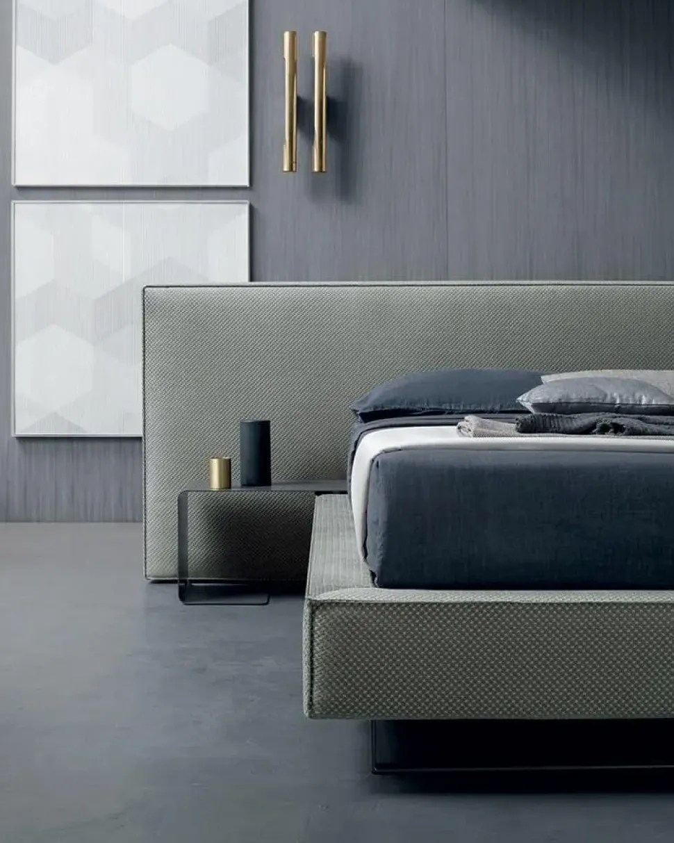 Letto imbottito con contenitore 200 x 200 Artigianale a prezzo ribassato