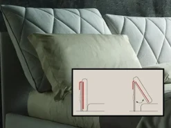 Letto imbottito con contenitore Soft * Samoa a prezzo ribassato