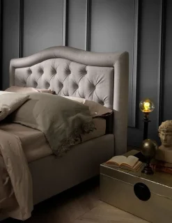 Letto imbottito con contenitore Nabucco Artigiana letti a prezzo ribassato