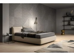 Letto imbottito con contenitore Modern * Samoa a prezzo ribassato