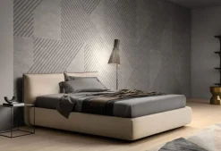 Letto imbottito con contenitore Modern * Samoa a prezzo ribassato