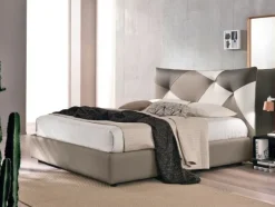 Letto imbottito con contenitore Spring Artigianale a prezzo ribassato