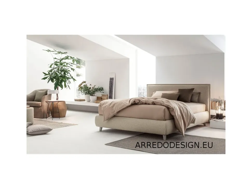 Letto imbottito con contenitore Pascal V&nice a prezzo scontato