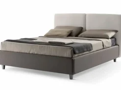 Letto imbottito con contenitore Camilla testata liscia Stilfar a prezzo scontato