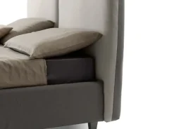 Letto imbottito con contenitore Camilla testata liscia Stilfar a prezzo scontato
