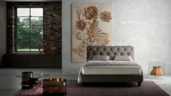 Letto imbottito con contenitore King Samoa a prezzo scontato