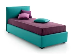 Letto imbottito con contenitore Piping Samoa a prezzo ribassato
