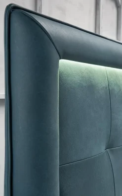 Letto imbottito con contenitore Letto pelle led italia Md work a prezzo ribassato