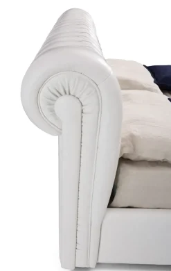 Letto imbottito con contenitore Rey nl Md work a prezzo scontato