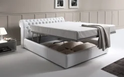 Letto imbottito con contenitore Rey nl Md work a prezzo scontato