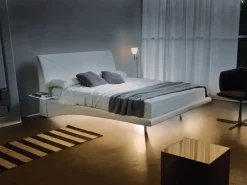 Letto imbottito con gambe Letto maxi con led180 x 200 luxury  Md work a prezzo scontato