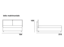 Letto imbottito con gambe Pegaso Salvetti a prezzo ribassato