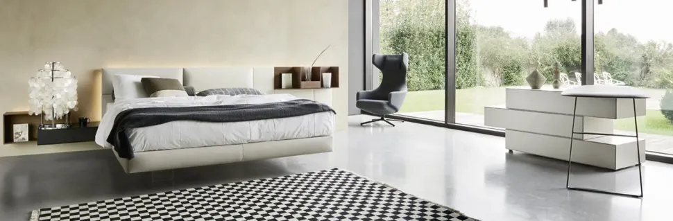 Letto imbottito con giroletto Ecletto Sangiacomo a prezzo scontato