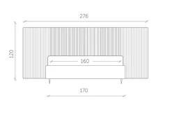 Letto imbottito con giroletto Letto maxi testata international parigi Md work a prezzo scontato