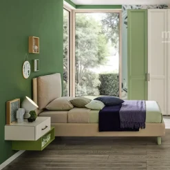 Letto imbottito con giroletto Letto plane pillow Moretti compact a prezzo ribassato