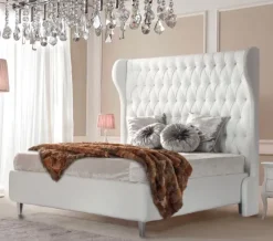 Letto imbottito con giroletto Portofino Md work a prezzo ribassato