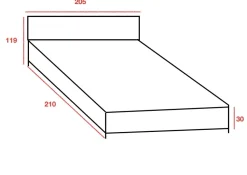 Letto imbottito con giroletto Selene king size  Artigianale a prezzo scontato