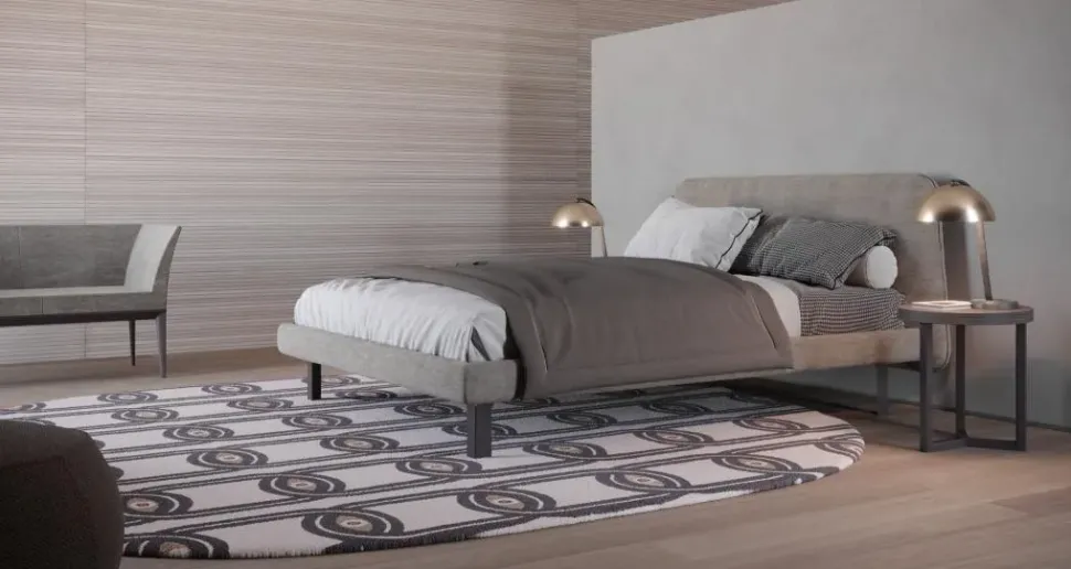 Letto imbottito con giroletto Blade Giessegi a prezzo ribassato