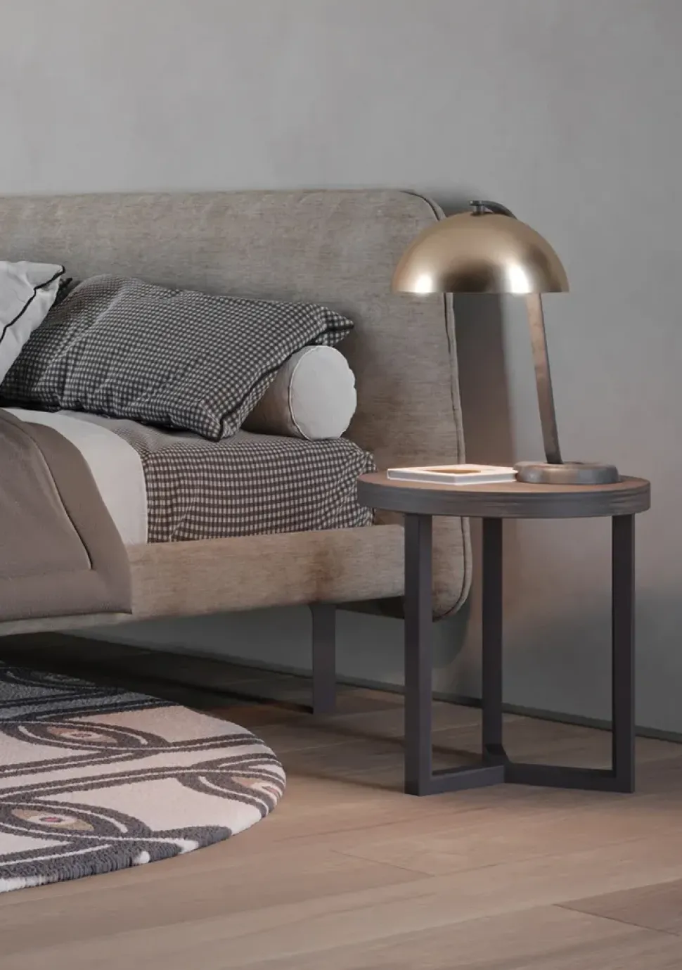 Letto imbottito con giroletto Blade Giessegi a prezzo ribassato