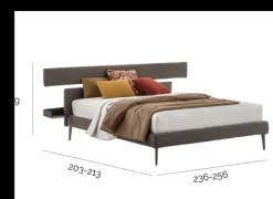 Letto imbottito con giroletto Denver V&nice a prezzo scontato