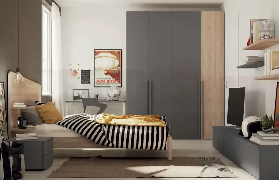 Letto imbottito con pediera Volo Colombini casa a prezzo ribassato