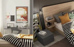 Letto imbottito con pediera Volo Colombini casa a prezzo ribassato