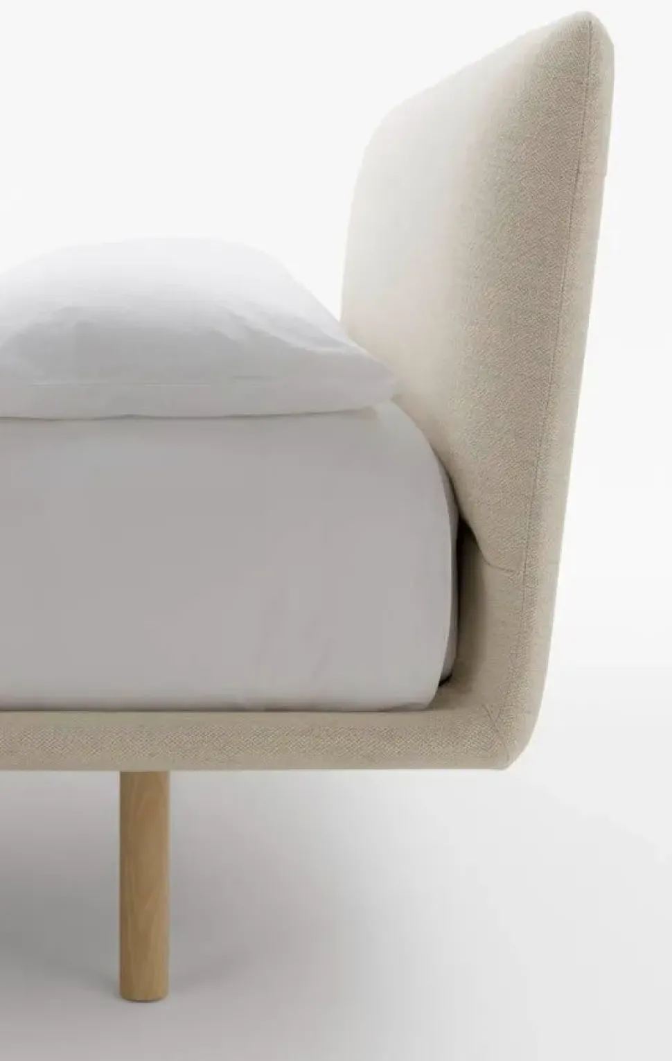 Letto imbottito con piedini Filo Pianca a prezzo ribassato