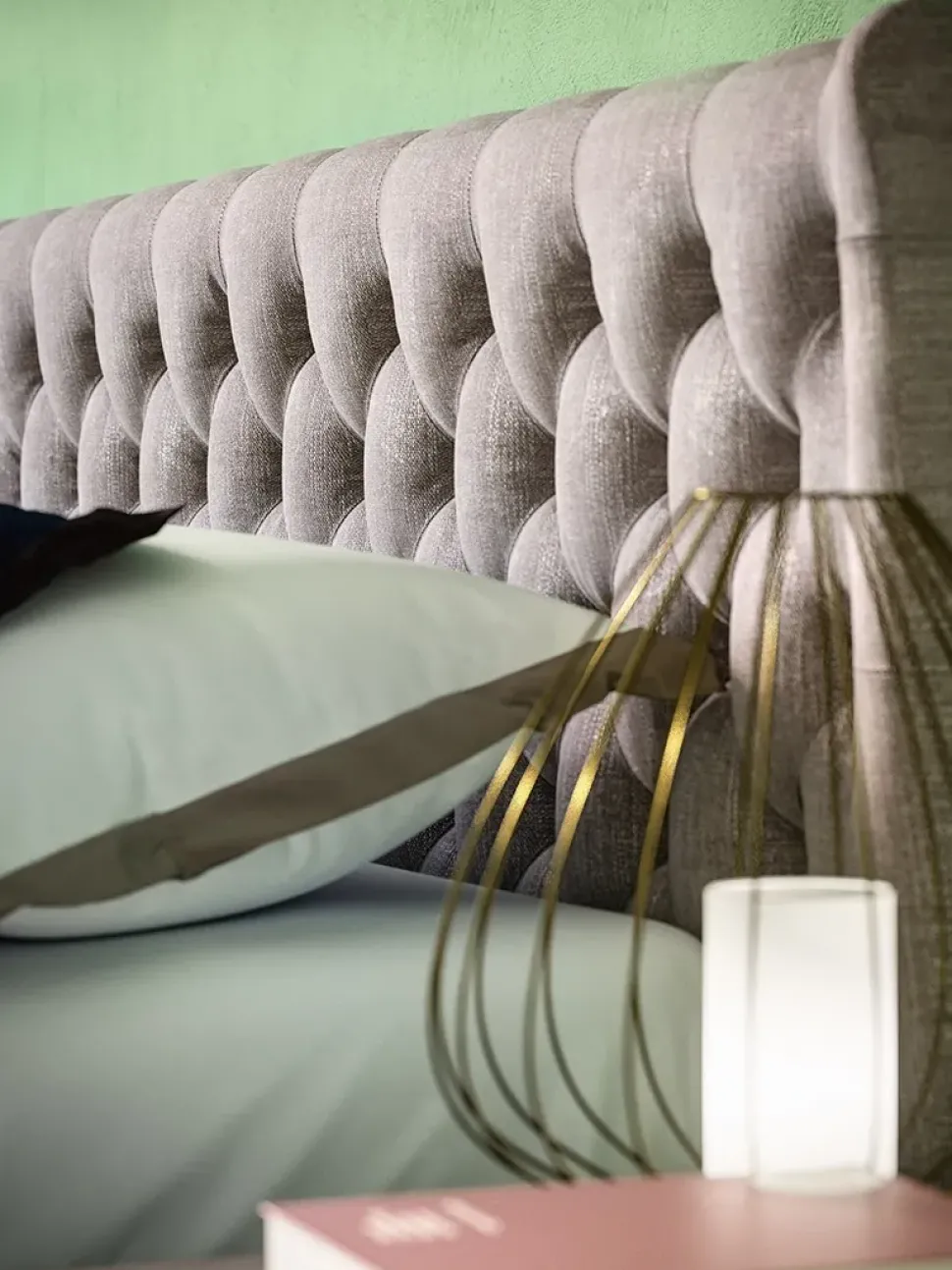 Letto imbottito modello King di giessegi di Giessegi scontato 40%