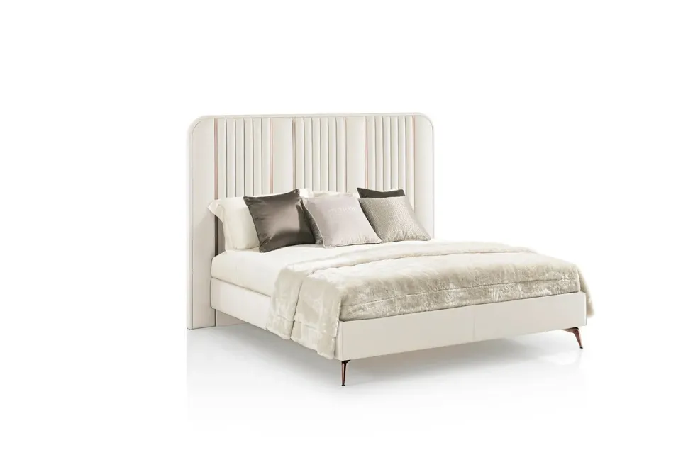 Letto imbottito modello Letto maxi 200 x 200 luxury venice di Md work scontato 41%