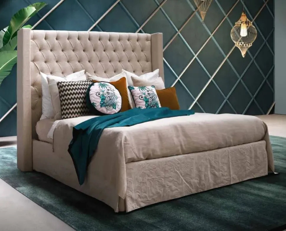 Letto imbottito modello Letto maxi vari rivestimenti di Md work scontato 45%