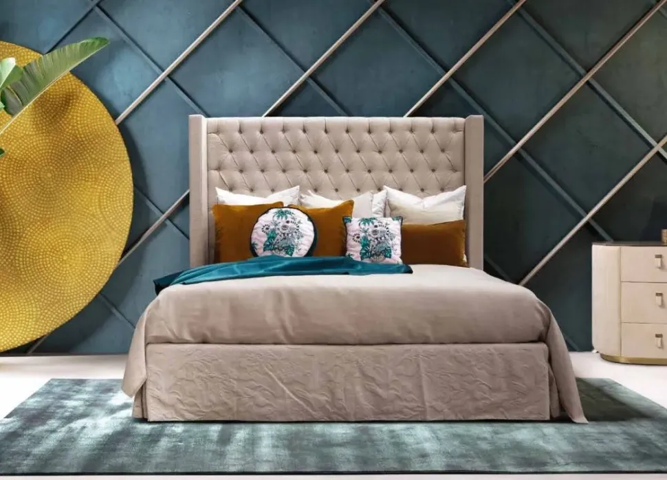 Letto imbottito modello Letto maxi vari rivestimenti di Md work scontato 45%