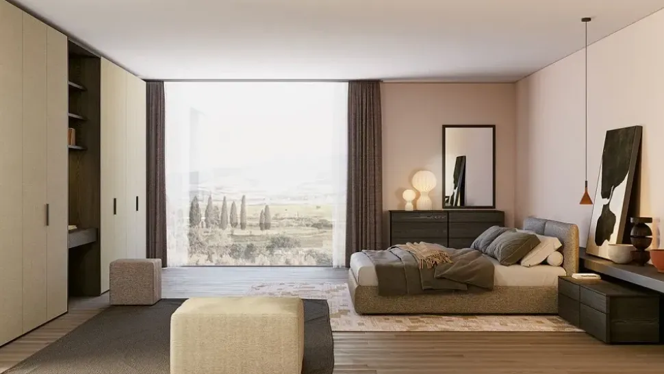 Letto imbottito modello Letto matrimoniale mod.kate di F.lli elli scontato 40%