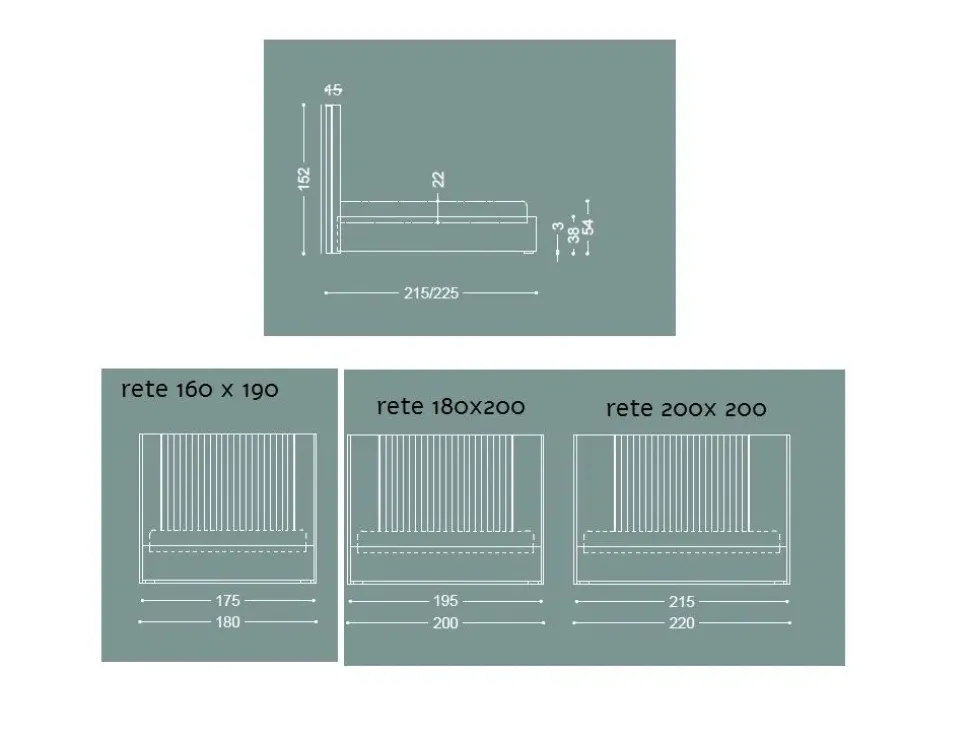 Letto imbottito modello Letto luxury velluto di Md work scontato 42%