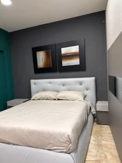 Letto imbottito modello Roger di Giessegi scontato 50%