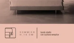 Letto imbottito modello Teo * di Biba salotti scontato 30%