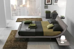 Letto in laccato con gambe Aqua Presotto a prezzo ribassato