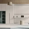 Letto in legno a scomparsa Hiro up con scrittoio Clever a prezzo ribassato
