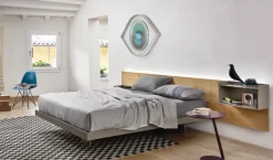 Letto in legno con gambe Letto effetto sospeso Sangiacomo a prezzo ribassato